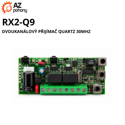 RX2-Q9 - dvoukanálový přijímač Quartz 30MHz